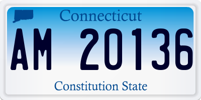 CT license plate AM20136