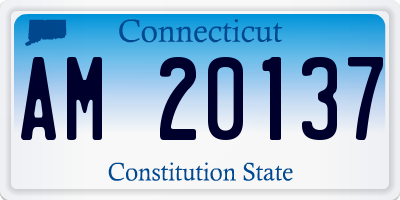 CT license plate AM20137