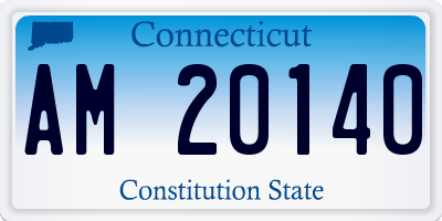 CT license plate AM20140