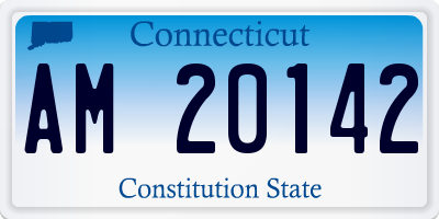 CT license plate AM20142