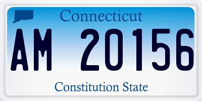 CT license plate AM20156
