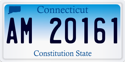 CT license plate AM20161
