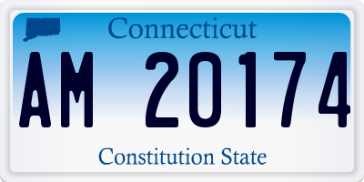 CT license plate AM20174