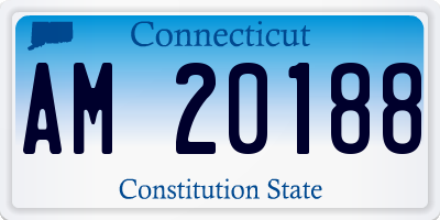 CT license plate AM20188