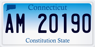 CT license plate AM20190