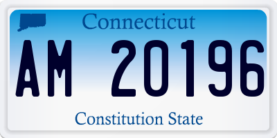 CT license plate AM20196
