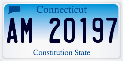 CT license plate AM20197
