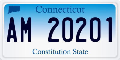 CT license plate AM20201
