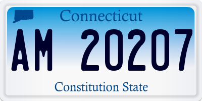 CT license plate AM20207