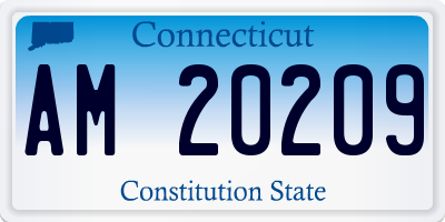 CT license plate AM20209