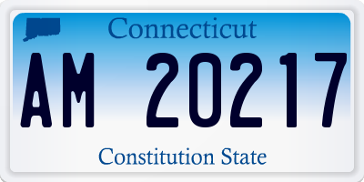 CT license plate AM20217