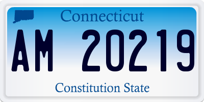 CT license plate AM20219