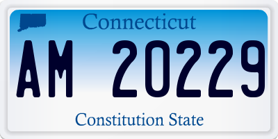 CT license plate AM20229