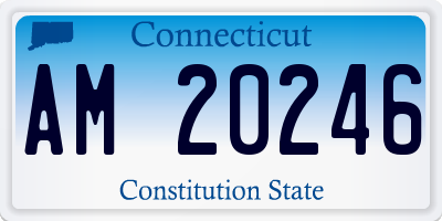 CT license plate AM20246