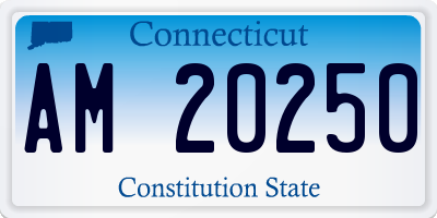 CT license plate AM20250