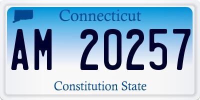 CT license plate AM20257