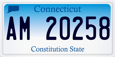 CT license plate AM20258
