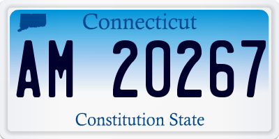 CT license plate AM20267