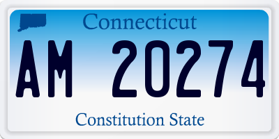 CT license plate AM20274
