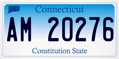 CT license plate AM20276