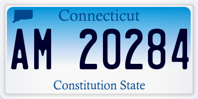 CT license plate AM20284