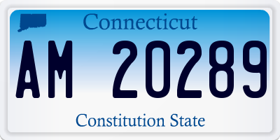 CT license plate AM20289