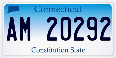 CT license plate AM20292