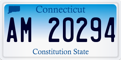 CT license plate AM20294