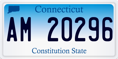 CT license plate AM20296