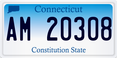 CT license plate AM20308