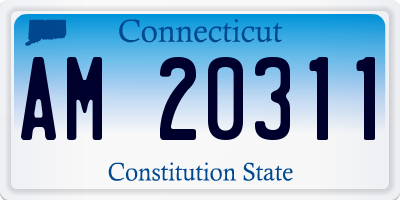 CT license plate AM20311