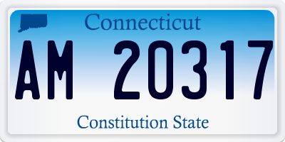 CT license plate AM20317