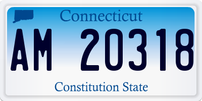 CT license plate AM20318