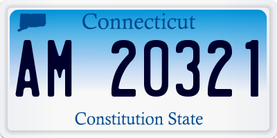CT license plate AM20321