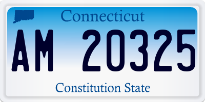 CT license plate AM20325