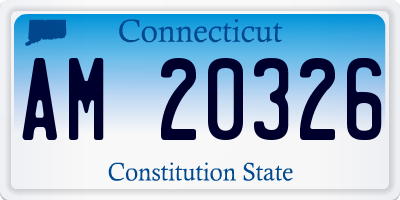 CT license plate AM20326