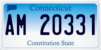 CT license plate AM20331