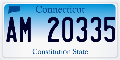 CT license plate AM20335