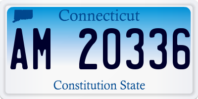 CT license plate AM20336