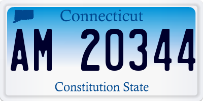 CT license plate AM20344