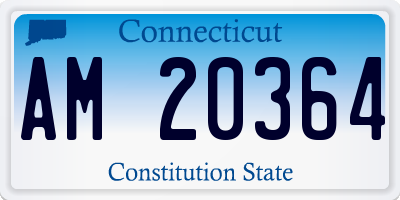 CT license plate AM20364