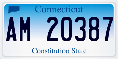 CT license plate AM20387