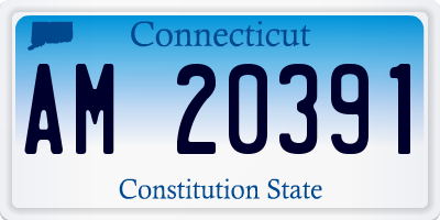 CT license plate AM20391