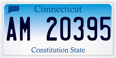 CT license plate AM20395