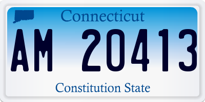 CT license plate AM20413