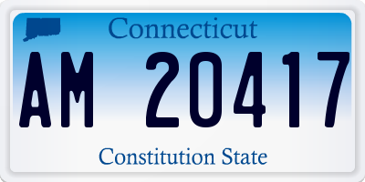 CT license plate AM20417