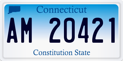 CT license plate AM20421