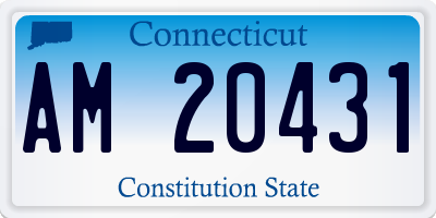 CT license plate AM20431