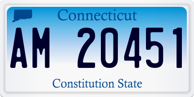 CT license plate AM20451
