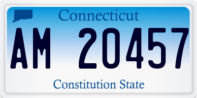 CT license plate AM20457